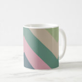 Geschmolzene Elegance - Diagonal gestreift Kaffeetasse (VorderseiteRechts)