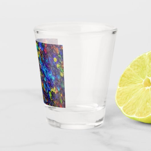 Geschmolzene farbige Wachse - Schnapsglas (Rechts)