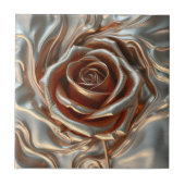 Geschmolzene flüssige metallische Kupfersilber-Ros Fliese (Vorderseite)