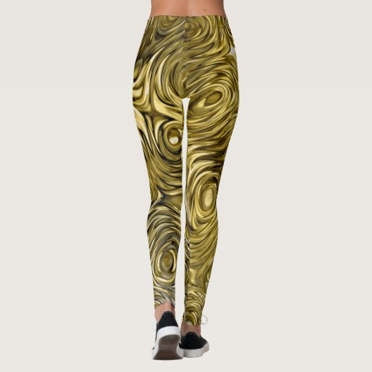 Geschmolzene "Gold"-Leggings Leggings (Rückseite)
