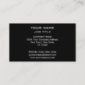 Geschmolzene "Gold"-Visitenkarte schwarz drucken Visitenkarte (Rückseite)