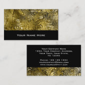 Geschmolzene "Gold"-Visitenkarte schwarz Visitenkarte (Vorne/Hinten)