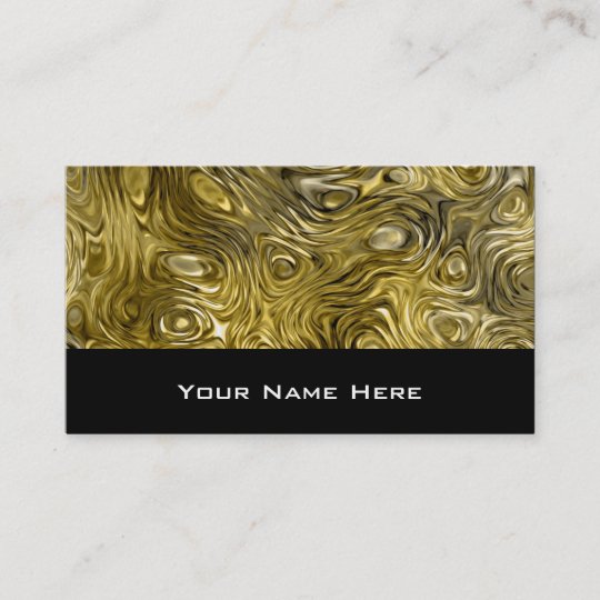 Geschmolzene Gold Visitenkarte Schwarz Visitenkarte Zazzle De