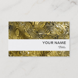 Geschmolzene "Gold"-Visitenkarte, weißer Streifen Visitenkarte