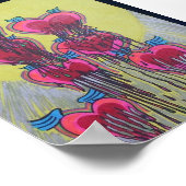 geschmolzene Herzformen Poster (Ecke)