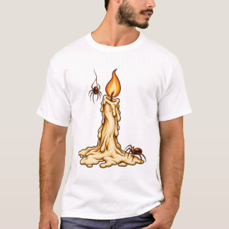 Geschmolzene Kerzenillustration T-Shirt