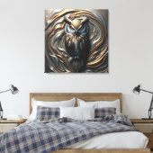 Geschmolzene Metallwurzel Gold und Silberschüssel Leinwanddruck (Insitu (Schlafzimmer))