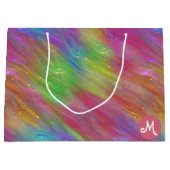 Geschmolzene Rainbow-Glass-Monogram-Geschenktasche Große Geschenktüte (Vorderseite)