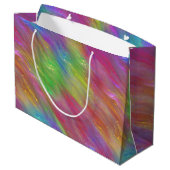 Geschmolzene Rainbow-Glass-Monogram-Geschenktasche Große Geschenktüte (Rückseite Schrägansicht)