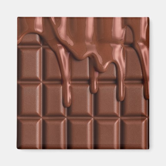 Geschmolzene Schokolade, die über einen Schokolade Magnet (Vorne)