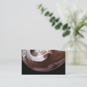 geschmolzene Schokoladen-Visitenkarte Visitenkarte (Stehend Vorderseite)