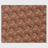 Geschmolzene Schokoladenkakaoflasche Braunen Desse Geschenkpapier (Flach)