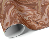 Geschmolzene Schokoladenkakaoflasche Braunen Desse Geschenkpapier (Rolleneckpunkt)