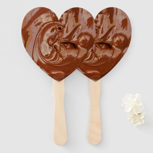 Geschmolzene Schokoladentextur Fächer (Vorne und Hinten)