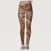 Geschmolzene Schokoladentextur Leggings (Vorderseite)