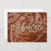 Geschmolzene Schokoladentextur Postkarte (Vorne/Hinten)