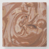 Geschmolzene Schokoladentextur Steinuntersetzer (Vorderseite)