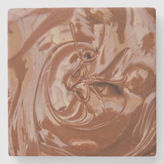 Geschmolzene Schokoladentextur Steinuntersetzer (Vorderseite)