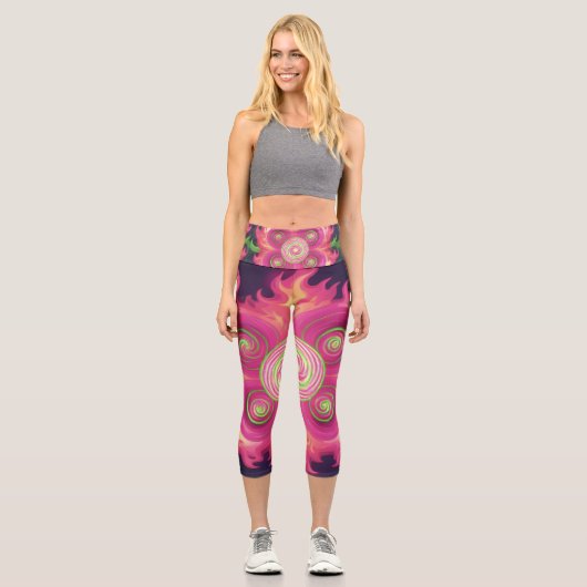 Geschmolzene Süßigkeiten Capri Leggings (Vorderseite)