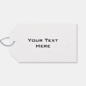 Geschmolzene Text Geschenktipps weiß Geschenkanhänger (Rückseite Horizontal)