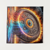 Geschmolzene Uhr des Feuers Wandteppich (Vorderseite (Horizontal))