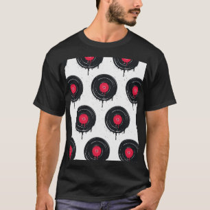 Geschmolzene Vinyl-Schallplatten, künstlerisches M T-Shirt