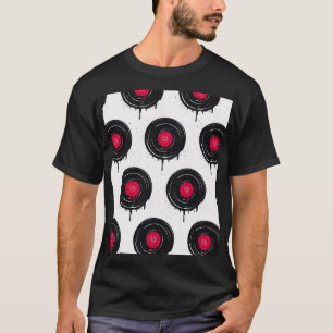 Geschmolzene Vinyl-Schallplatten, künstlerisches M T-Shirt