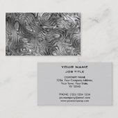 Geschmolzene Visitenkarte grau (Vorne/Hinten)