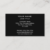 Geschmolzene Visitenkarte "Kupfer" schwarz (Rückseite)