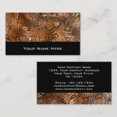 Geschmolzene Visitenkarte "Kupfer" schwarz (Vorne/Hinten)