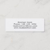 Geschmolzene Visitenkarte, mager weiß Mini Visitenkarte (Rückseite)
