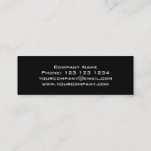 Geschmolzene Visitenkarte schwarz (Rückseite)