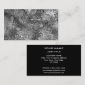 Geschmolzene Visitenkarte schwarz (Vorne/Hinten)