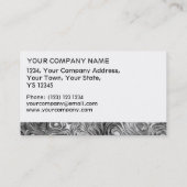 Geschmolzene Visitenkarte, weißer Streifen Visitenkarte (Rückseite)