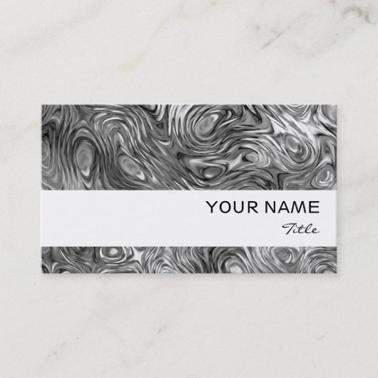 Geschmolzene Visitenkarte, weißer Streifen Visitenkarte (Vorderseite)