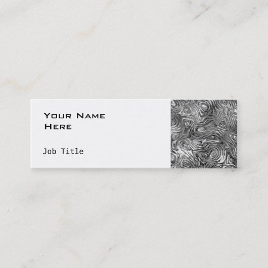 Geschmolzene Visitenkartenseite, schwach weiß Mini Visitenkarte (Vorderseite)