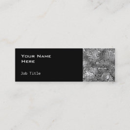 Geschmolzene Visitenkartenseite schwarz Mini Visitenkarte