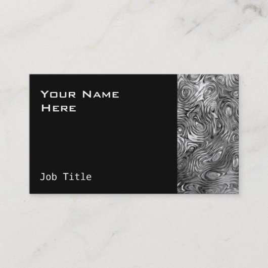 Geschmolzene Visitenkartenseite schwarz Visitenkarte (Vorderseite)