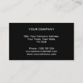 Geschmolzene Visitenkartenstreifen schwarz Visitenkarte (Rückseite)