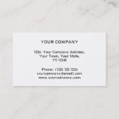 Geschmolzene Visitenkartenstreifen, weiß Visitenkarte (Rückseite)