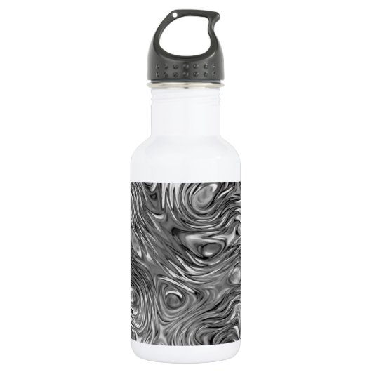 Geschmolzener Aluminium weiß Edelstahlflasche (Vorderseite)