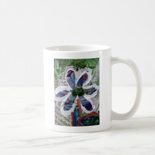 Geschmolzener Crayon-Blumendesign Kaffeetasse (Rechts)