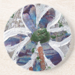 Geschmolzener Crayon-Blumendesign Untersetzer