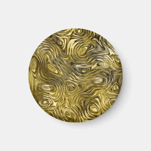 Geschmolzener "Gold"-Magnet rund Magnet (Vorne)