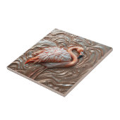 Geschmolzener Goldkupfer und silberfarbener Flamin Fliese (Seite)