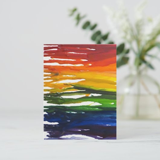 Geschmolzener Krebs auf Leinwand Postkarte (Stehend Vorderseite)