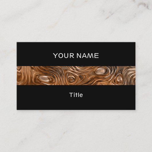 Geschmolzener "Kupfer"-Druckstreifen schwarz auf d Visitenkarte (Vorderseite)