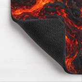 Geschmolzener Lavastrom | Vulkanische Feuertextur Mousepad (Ecke)
