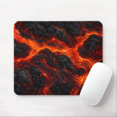 Geschmolzener Lavastrom | Vulkanische Feuertextur Mousepad (Mit Mouse)