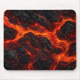 Geschmolzener Lavastrom | Vulkanische Feuertextur Mousepad